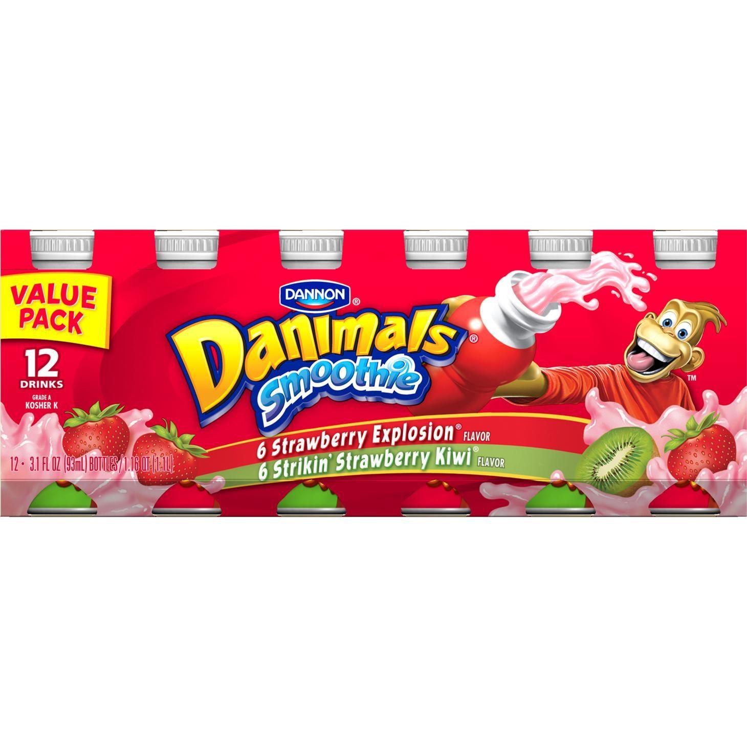 Danimals Logo - Dannon, Danimals Drinkable Yogurt Strawberry Kiwi, 3.1 oz: Amazon ...