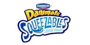 Danimals Logo - Dannon Danimals Squeezables Lowfat Yogurt Pouches (Strawberry Explosion), 4 Oz. 4 Pack