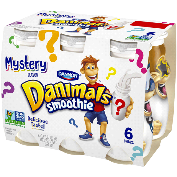 Danimals Logo - Dannon Danimals Smoothie Mystery Flavor, 6 Pk 3.1 Oz Kids & Baby