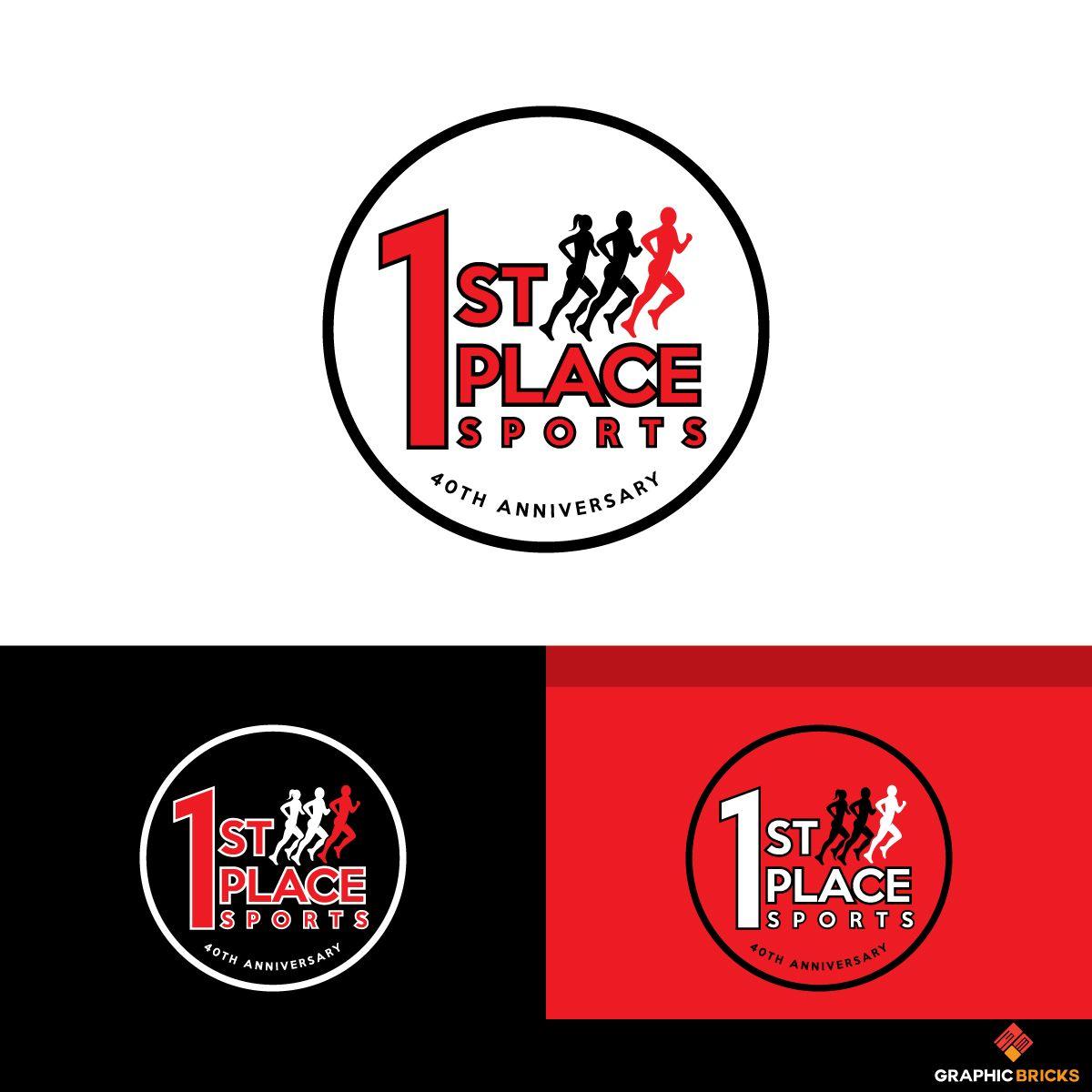 1st-place Logo - Logo Design for 1st Place Sports - 40 Years Running or 40th ...