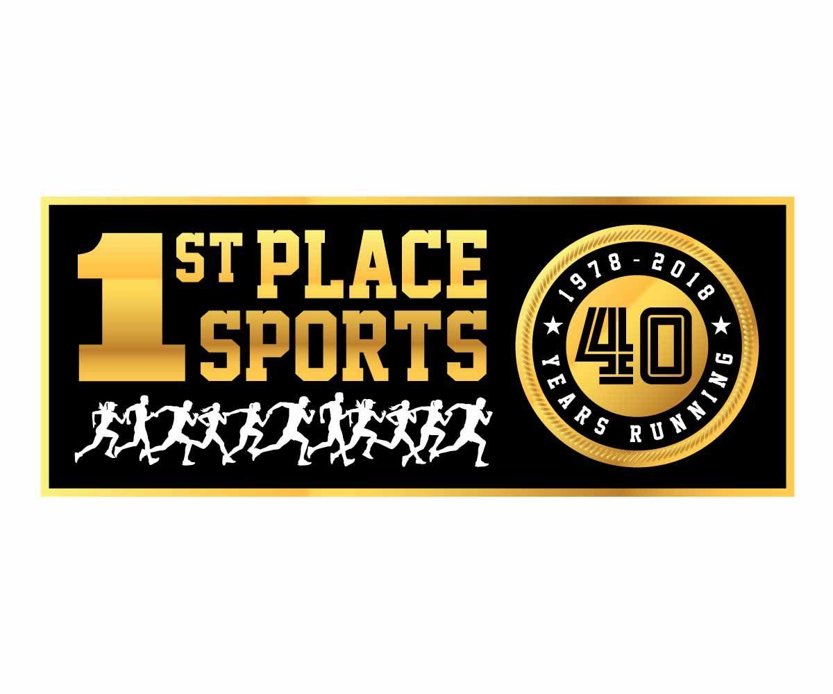 1st-place Logo - Logo Design for 1st Place Sports - 40 Years Running or 40th ...