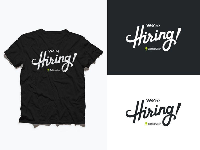 Hiring Logo - We're Hiring, Logo and T-Shirt by Ehab Aref on Dribbble