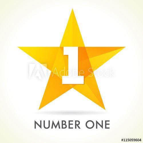 1st-place Logo - Number one star logo. Vector sign Number One 1 first place winner