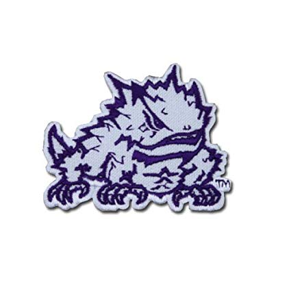 TCU Logo - Amazon.com: TCU Horned Frog Primary Team Logo Iron On Embroidered ...