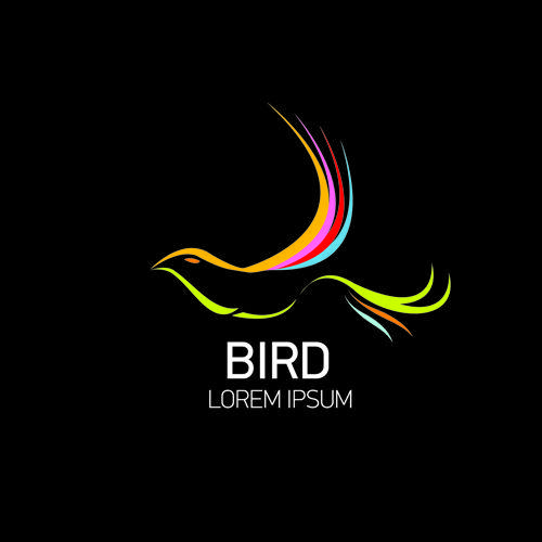 Birds Logo - Vectors Free Download: Abstract birds logos creative design vector 01