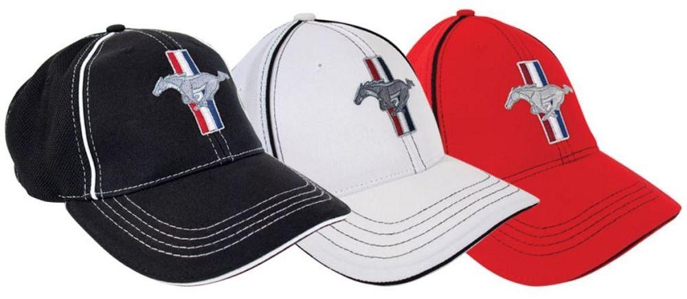 Pony Logo - 2005-2015+ Ford Mustang w/ Pony Logo Flex Fitted Cap - Size & Color Options  Available