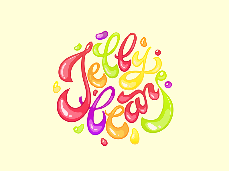 Jelly Logo - Lettering logo Jelly beans by Valeria Masla on Dribbble