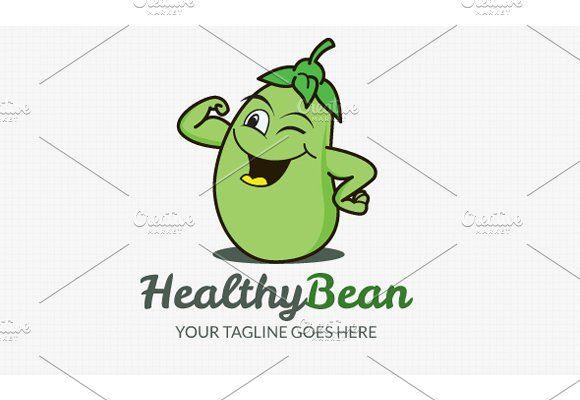 Bean Logo - Healthy Bean Logo Template