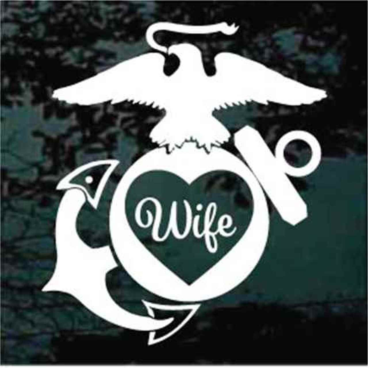 Wife Logo - U.S. Marine Wife Logo Decal