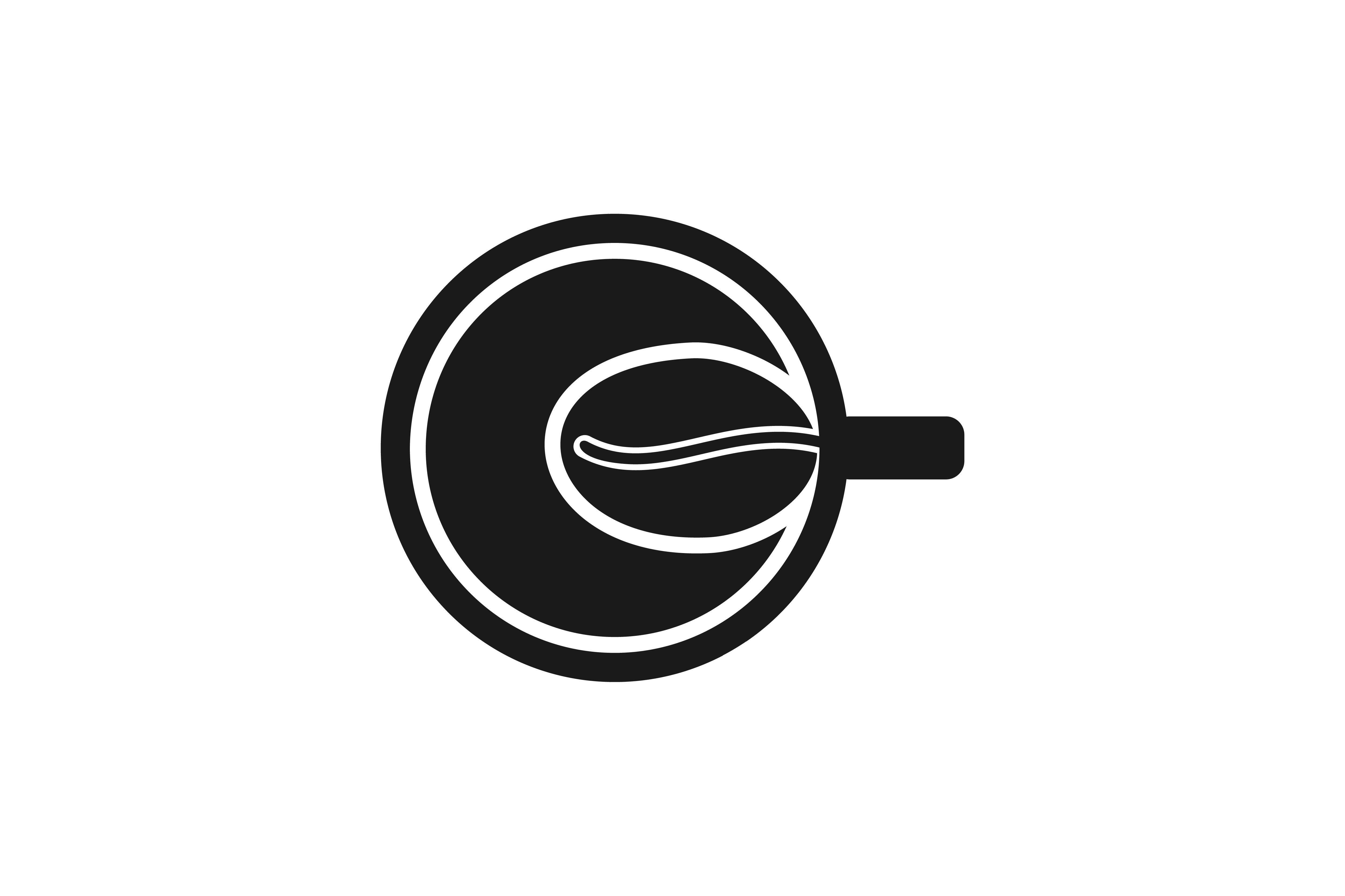 Bean Logo - Cup and coffee bean logo