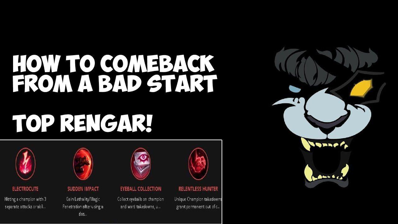 Rengar Logo - How To Come Back From a Bad Start - Top Rengar!