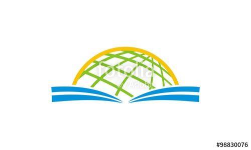 Knowledge Logo - open book world knowledge logo