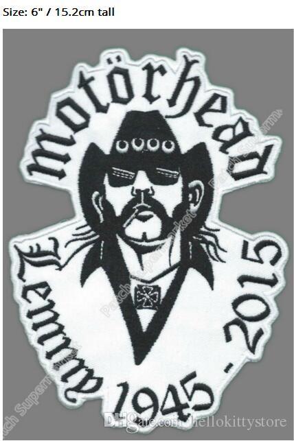 Lemmy Logo - 6 LARGE MOTORHEAD England Patch RIP Lemmy Kilmister rockabilly LOGO MC  Biker Vest Rock Punk Badge EMBROIDERED Iron On patches