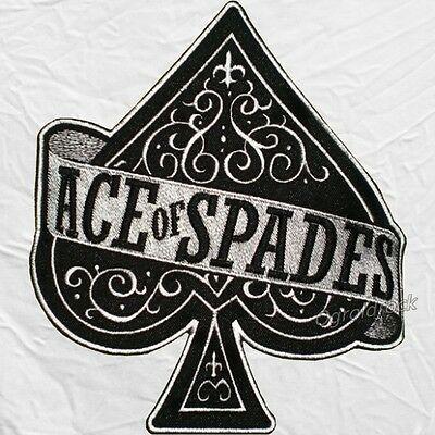 Lemmy Logo - MOTORHEAD ACE OF Spade Logo Embroidered Big Patch Lemmy Kilmister Band