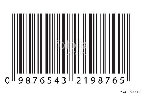 Barcode Logo - Modern Realistic Simple Flat Barcode Sign in Vector Illustration ...