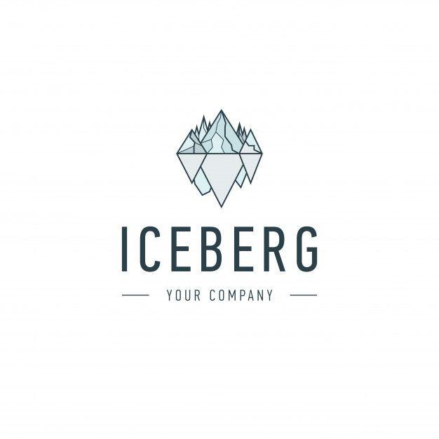 Cold Logo - Iceberg triangle of cold mountain abstract vector and logo design or