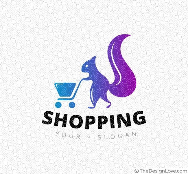 Squirrel Logo - Shopping Squirrel Logo & Business Card Template