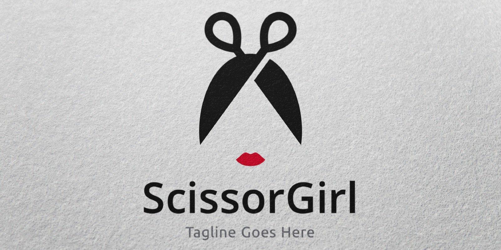 Scissors Logo - Scissor Girl Logo Template