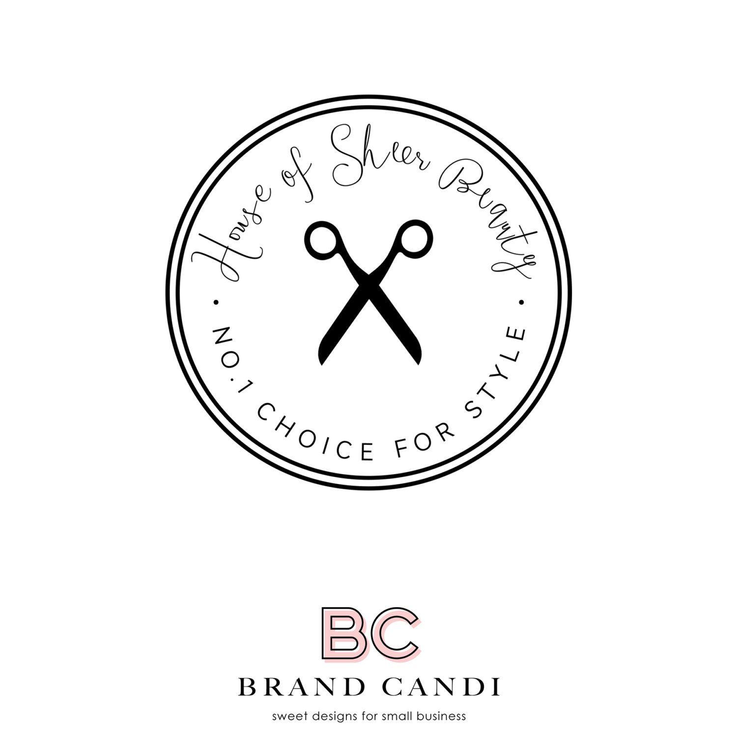 Scissors Logo - Premade Logo Design - Modern Logo - Hair Salon Logo - Stylist Logo - Salon  Logo - Boutique Logo - Fashion Logo - Circle Logo - Scissors Logo