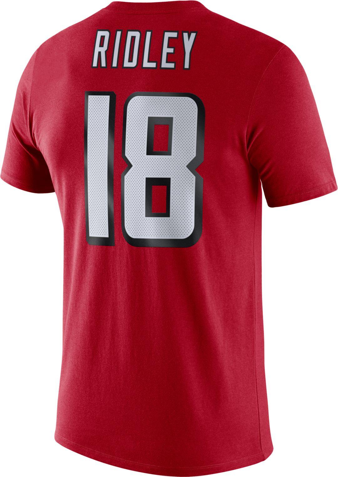 Dickssportinggoods.com Logo - Nike Men's Atlanta Falcons Calvin Ridley #18 Logo Red T-Shirt