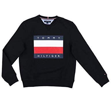 Sweater Logo - Tommy Hilfiger Mens Pullover Big Flag Sweater
