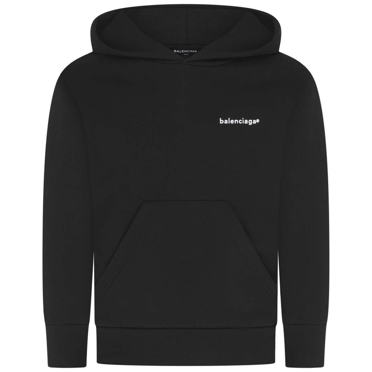 Sweater Logo - Balenciaga Black Logo Hoodie