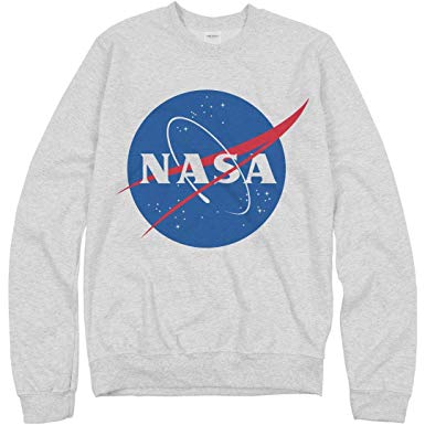 Sweater Logo - NASA Logo Grey Sweater: Unisex Gildan Crewneck Sweatshirt