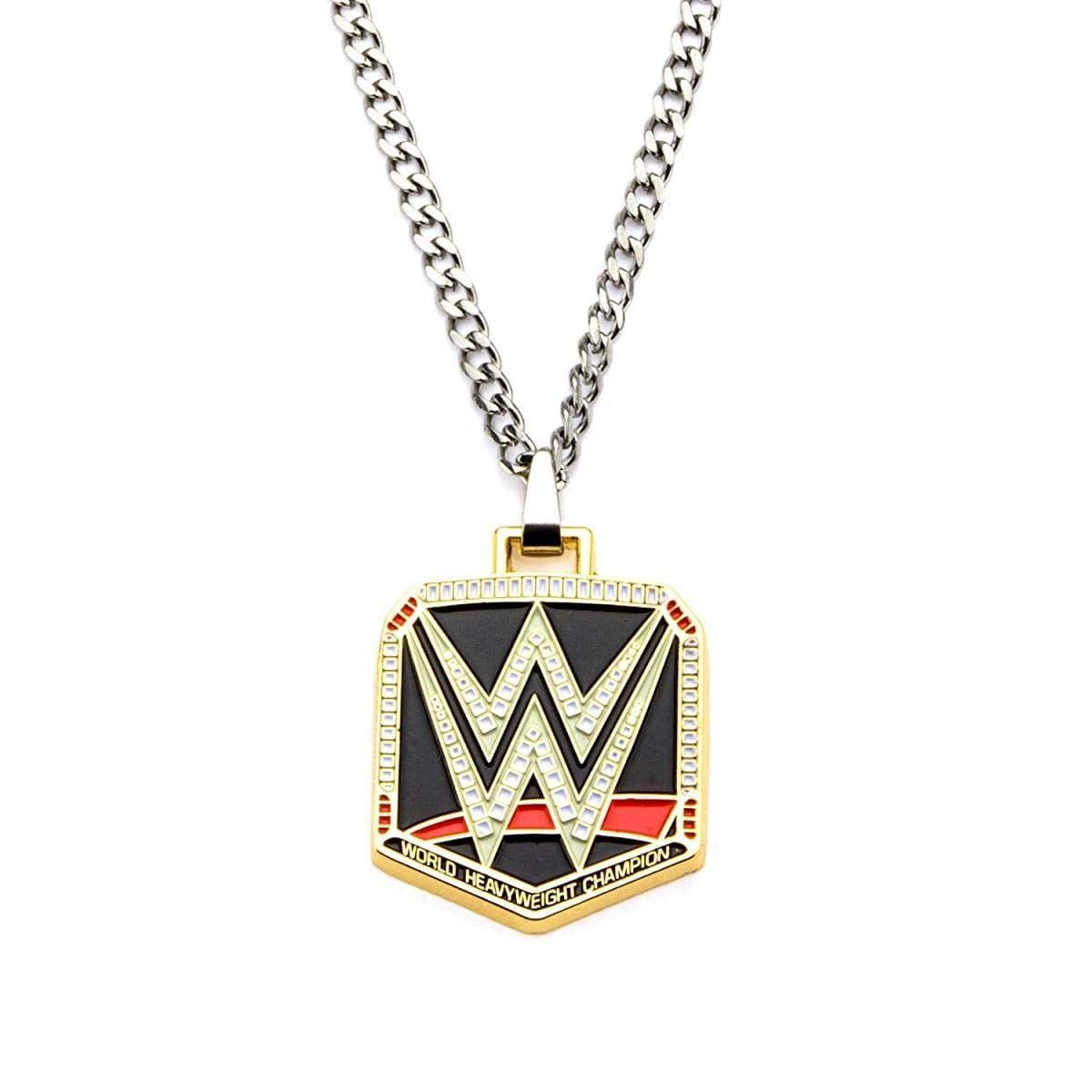 Necklace Logo - WWE Logo Pendant Stainless Steel Necklace