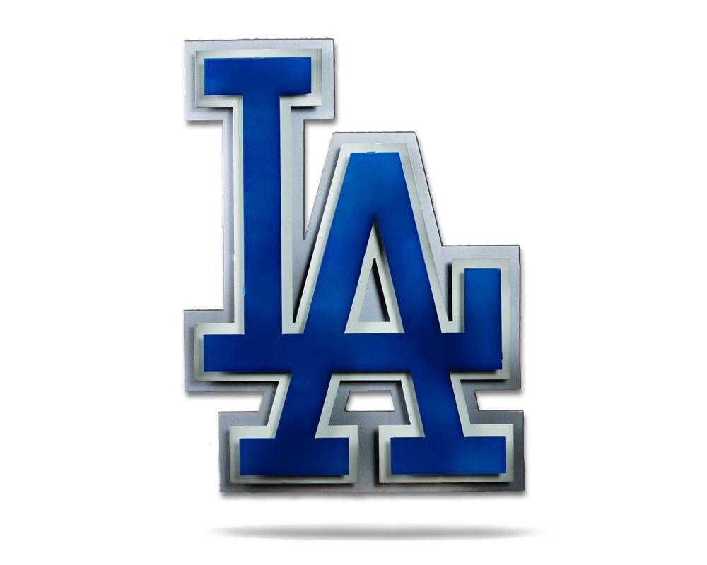 Dodgersd Logo - Los Angeles Dodgers LA Logo 3D Metal Artwork