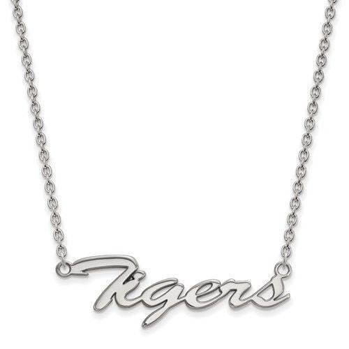 Necklace Logo - Clemson Tigers Script Logo Sterling Silver Necklace