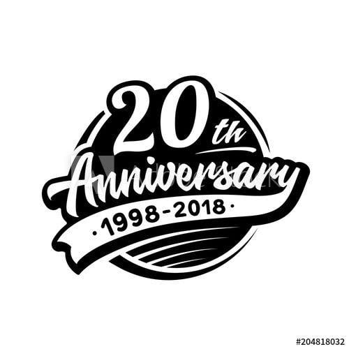 20th Logo - years anniversary design template. Vector and illustration. 20th
