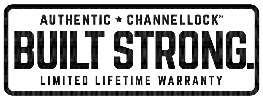 Channellock Logo - Built Strong Limited Lifetime Warranty - Channellock
