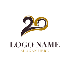 20th Logo - Free Anniversary Logo Designs. DesignEvo Logo Maker