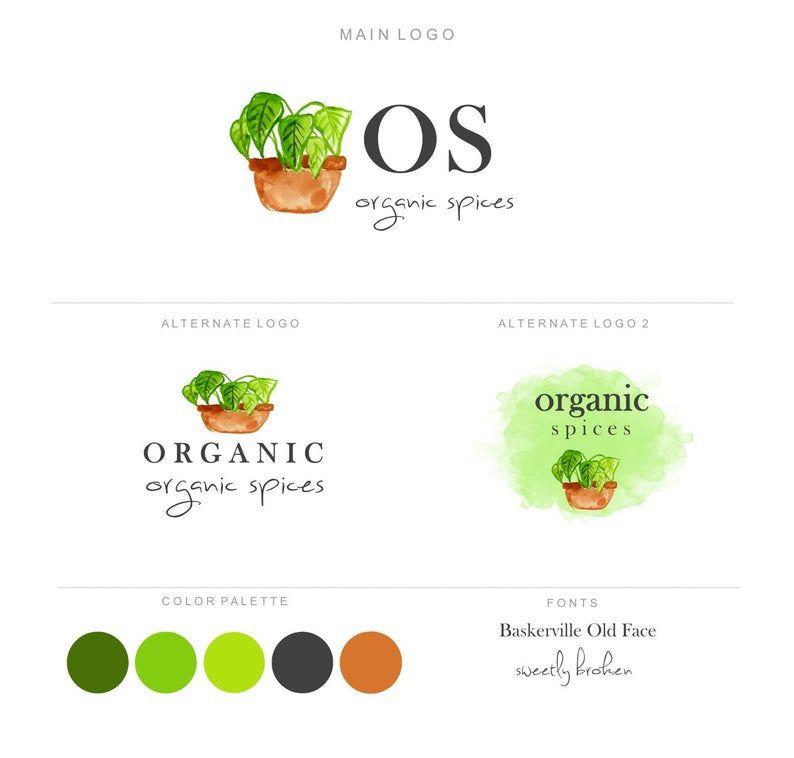 Healthy Logo - Organic Logo, Healthy Logo, Branding Pack, Branding Kit, Healthy Logo, Leaf  Logo Design, Planter Logo, Plant Logo, Gardening Logo Kit