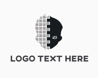 White Robot Logo - Logo Maker - Customize this 