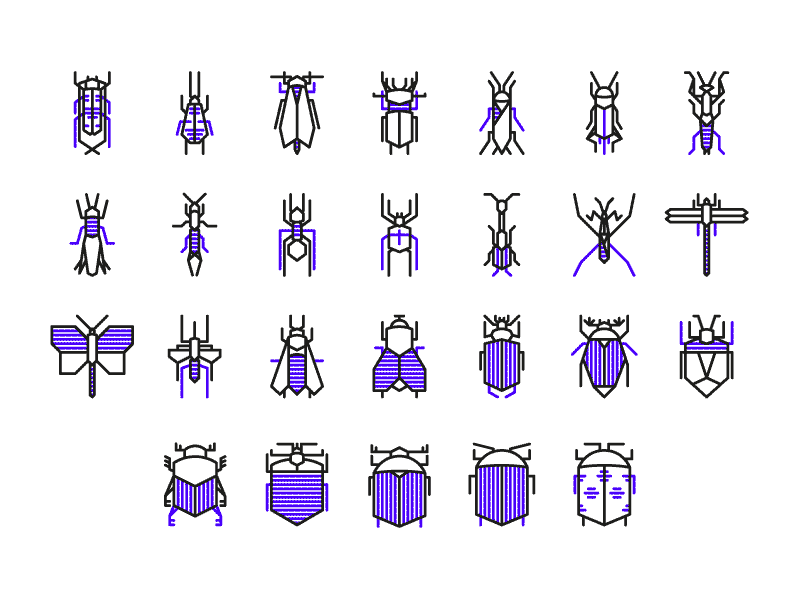 Insecticon Logo - Insect Icon Set by Viktor Herman on Dribbble