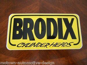 Brodix Logo - Details about BRODIX CYLINDER HEADS DECAL STICKER RAT ROD GASSER SUPER  STOCK PRO COMP NHRA