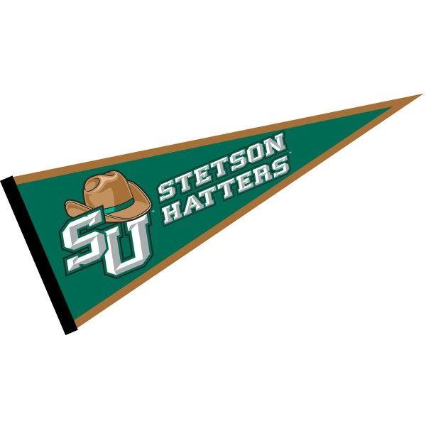 Hatters Logo - Stetson Hatters Logo Pennant and College Pennants for Stetson Hatters