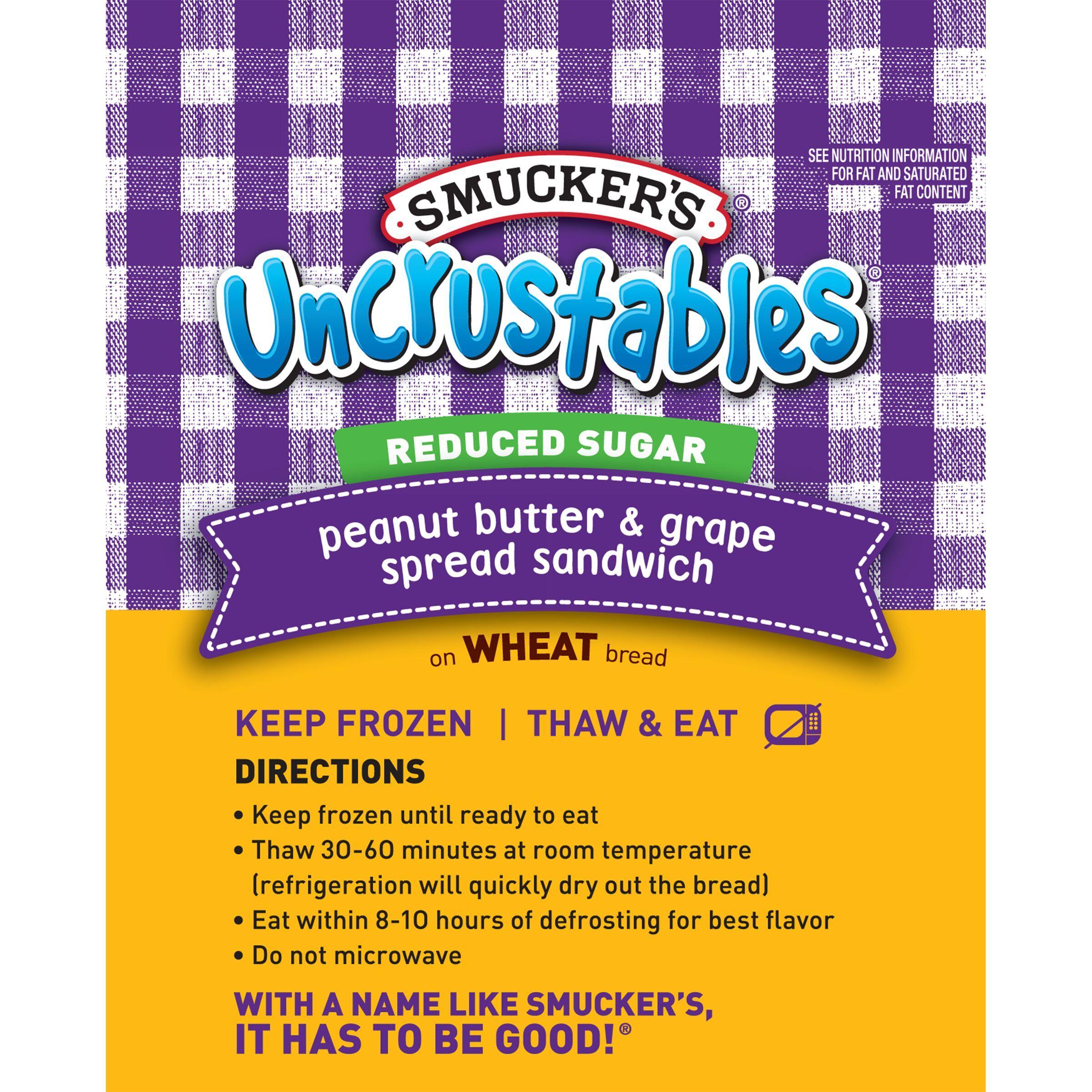 Uncrustables Logo - Smucker's Peanut Butter and Grape Uncrustables Sandwich, 10 Count