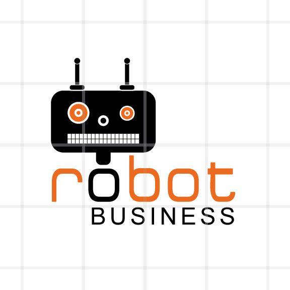 Robot Logo - Quirky Black Robot Logo Design. Bizzy Bizzy. An Experiential