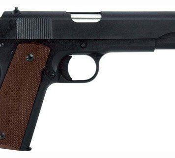 45ACP Logo - AUTO-ORDNANCE 1911A1 .45ACP MATTE BLACK WOOD GRIPS US LOGO – GunStuff TV