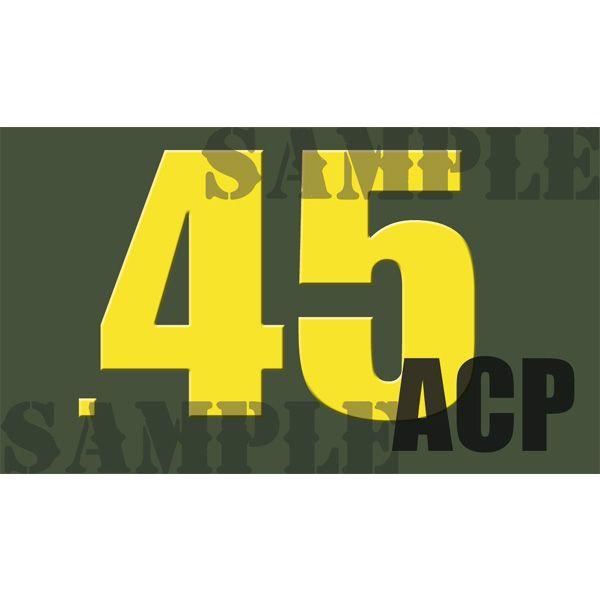 45ACP Logo - Ammo Can Magnet .45ACP - Yellow Standard .50Cal