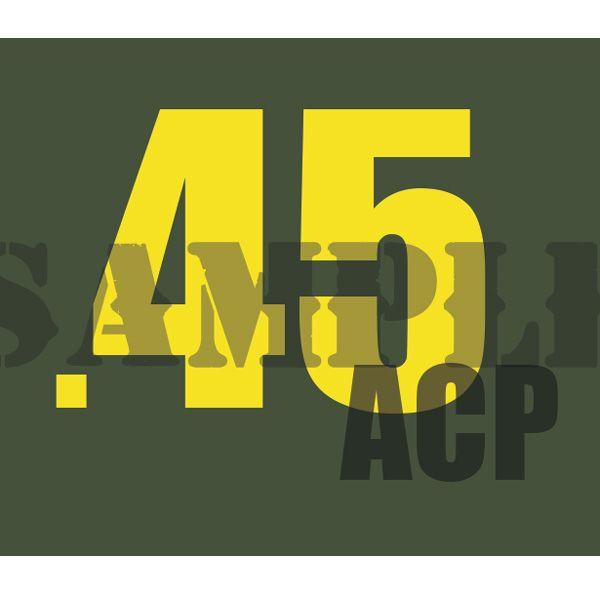 45ACP Logo - Ammo Can Magnet .45ACP - Yellow Standard .30Cal
