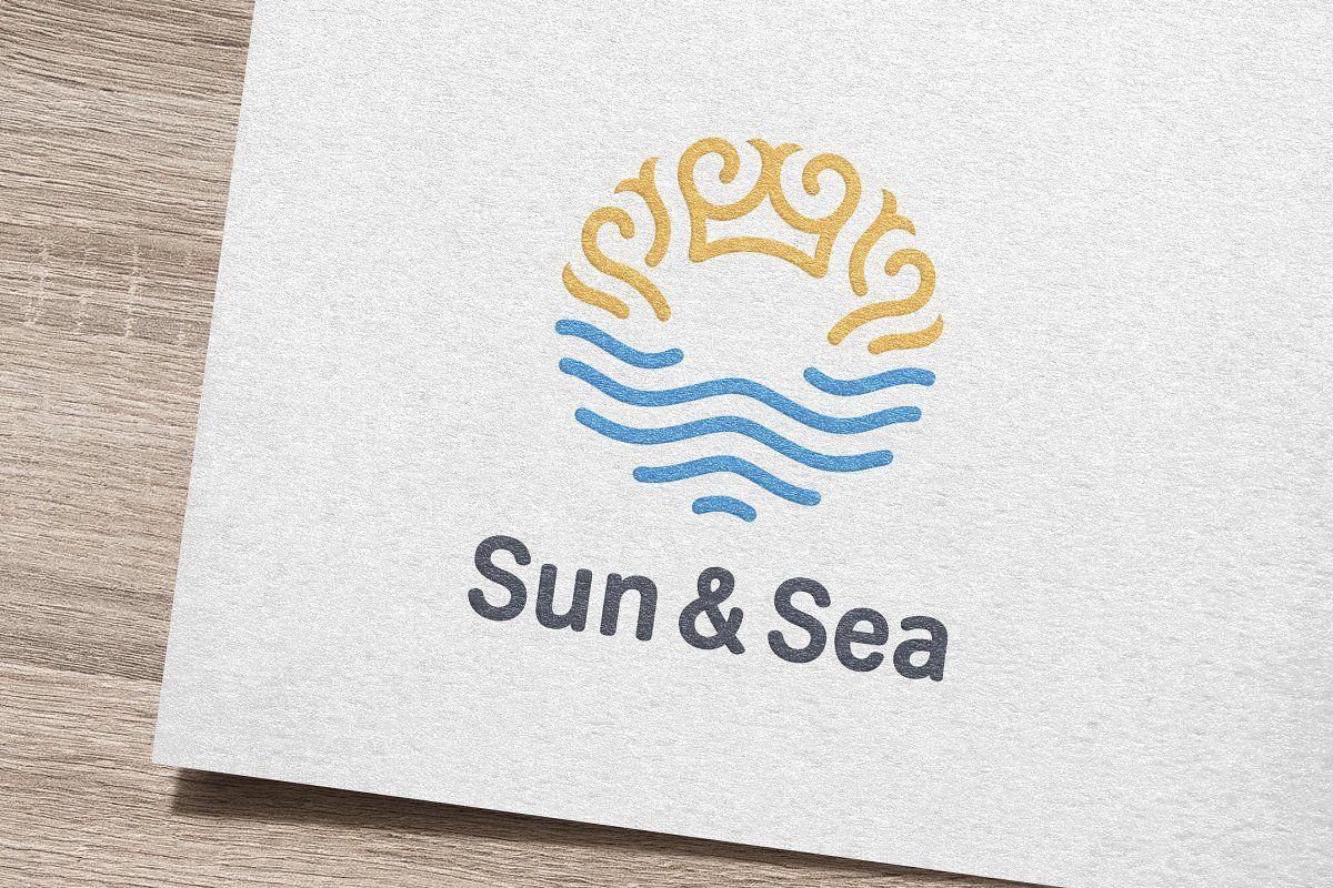 Sea Logo - Sun and Sea Logo ~ Logo Templates ~ Creative Market