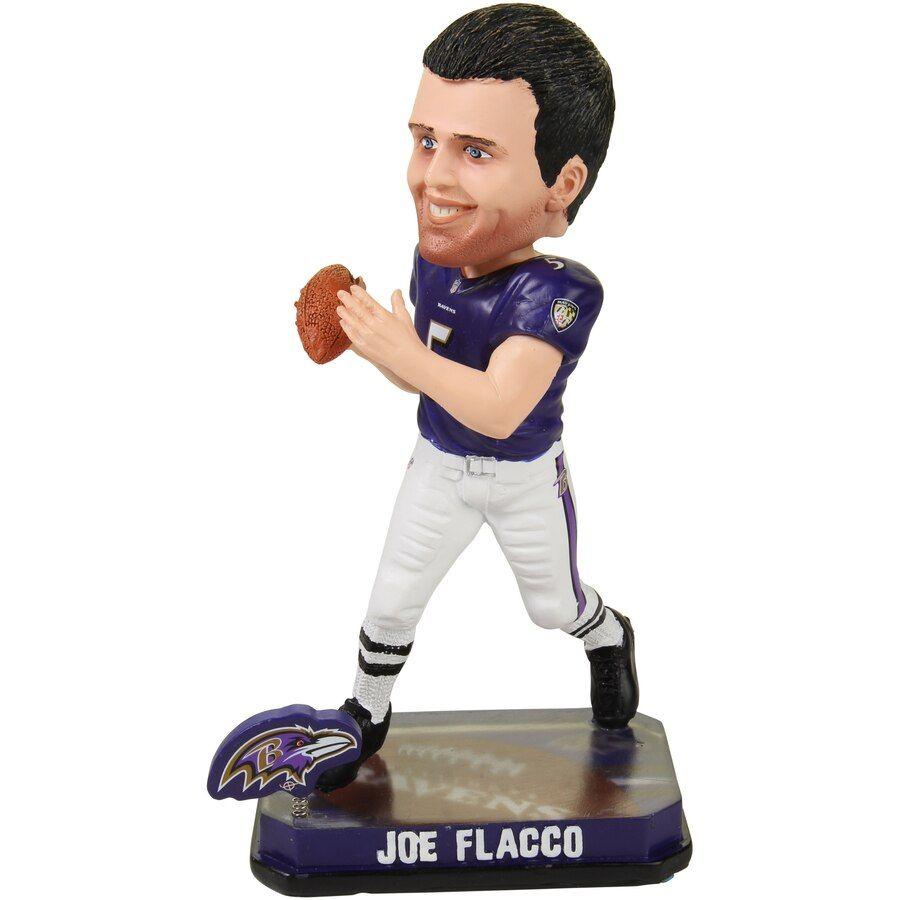 Bobblehead Logo - Joe Flacco Baltimore Ravens Springy Logo Bobblehead Figurine