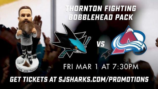 Bobblehead Logo - Joe Thornton Fighting Bobblehead