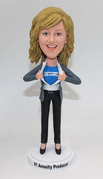 Bobblehead Logo - Superwoman bobblehead with company logo [1468-1] - $64.78 ...