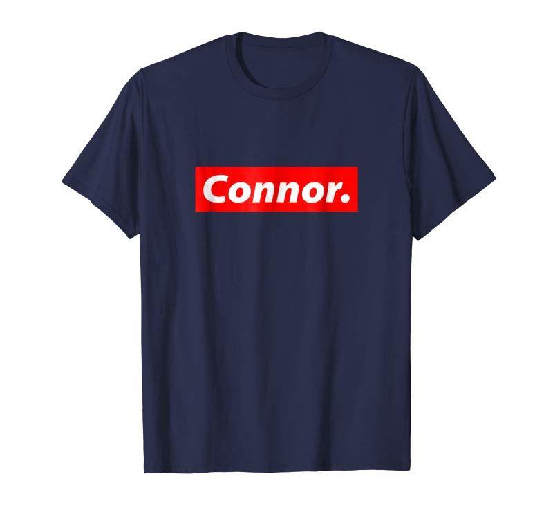 Connor Logo - Cool Connor Shirt - Red Box Logo Personalized Name Clout Gift - Tees.Design