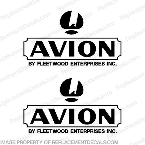 Fleetwood Logo - Avion by Fleetwood RV Logo Decals (Set of 2) Any Color!