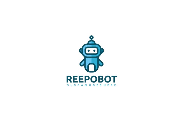 Robot Logo - Robot Logo by 3ab2ou on Envato Elements